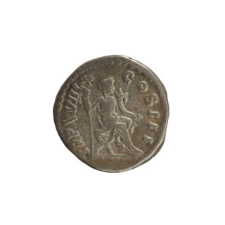 Denarius of Marcus Aurelius (121–180; Roman emperor 161–180). Obverse: Bust of Marcus Aurelius in