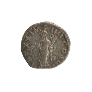 Denarius, Marcus Aurelius (121–180; Roman emperor 161–180). Obverse: Head of Marcus Aurelius with a