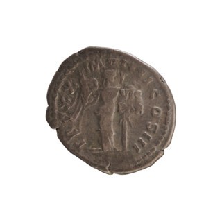 Denarius, Marcus Aurelius (121–180; Roman emperor 161–180). Obverse: Head of Marcus Aurelius with a