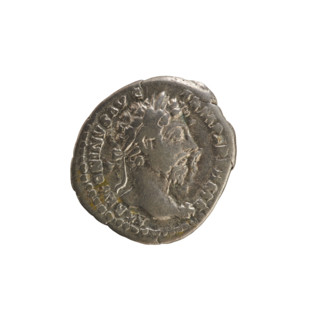 Denarius, Marcus Aurelius (121–180; Roman Emperor 161–180). Obverse: head of Marcus Aurelius with