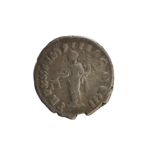 Denarius, Marcus Aurelius (121–180; Roman emperor 161–180). Obverse: Head of Marcus Aurelius with a