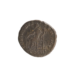 Denarius, Marcus Aurelius (121–180; Roman emperor 161–180). Obverse: Head of Marcus Aurelius with