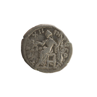 denarius, Marcus Aurelius (121–180; Roman emperor 161–180); obverse: head of Marcus Aurelius with