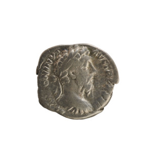 denarius, Marcus Aurelius (121–180; Roman emperor 161–180), bust of Marcus Aurelius; Roman silver