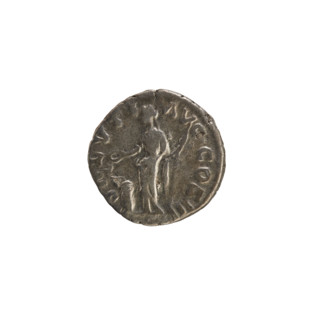 denarius, Marcus Aurelius (121–180; Roman emperor 161–180), obverse: head of Marcus Aurelius with a