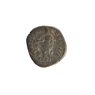 Denarius, Marcus Aurelius (121–180; Roman emperor 161–180). Obverse: Head of Marcus Aurelius with a