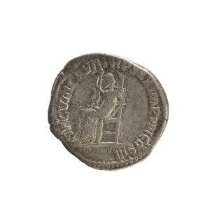 Denarius, Marcus Aurelius (121–180; Roman emperor 161–180). Obverse: Head of Marcus Aurelius with a