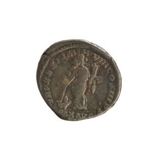 denarius, Marcus Aurelius (121–180; Roman emperor 161–180) — iconography: imperial bust; Pax