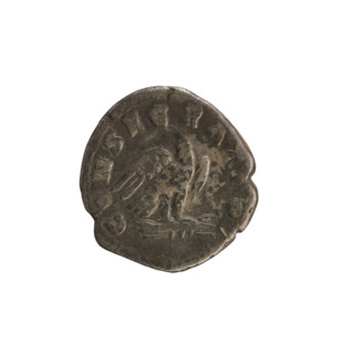 Denarius of Commodus (posthumous issue for Marcus Aurelius), Roman Empire, 180. Obverse: Head of