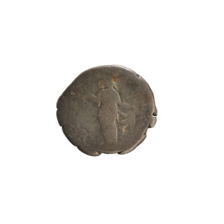 Denarius, Antoninus Pius (86–161; Roman emperor 138–161) and Faustina the Younger (ca. 130–176;