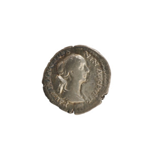 Denarius, Antoninus Pius (86–161; Roman emperor 138–161) and Faustina the Younger (ca. 130–176;