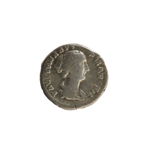 Denarius, Antoninus Pius (86–161; Roman emperor 138–161) and Faustina the Younger (ca. 130–176;
