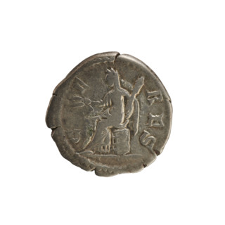 Denarius, Marcus Aurelius (121–180; Roman emperor 161–180) and Faustina the Younger (ca. 130–176;
