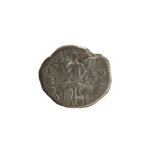 Denarius, Antoninus Pius (86–161; Roman emperor 138–161) and Faustina the Younger (ca. 130–176;