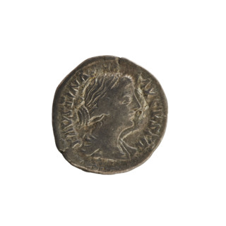 Denarius, Marcus Aurelius (121–180; Roman emperor 161–180) and Faustina the Younger (c.130–176;