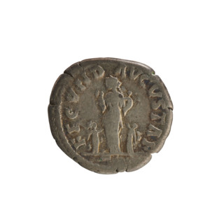 Denarius, Marcus Aurelius (121–180; Roman emperor 161–180) and Faustina the Younger (ca. 130–176;