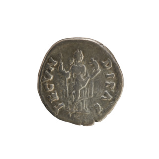 Denarius, Marcus Aurelius (121–180; Roman emperor 161–180) and Faustina the Younger (ca. 130–176;