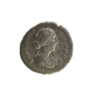 Denarius, Marcus Aurelius (121–180; Roman emperor 161–180) and Faustina the Younger (ca. 130–176;