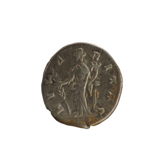 Denarius: obverse inscribed FAVSINA AVGVSTA — draped bust of Faustina the Younger (ca. 130–176) to
