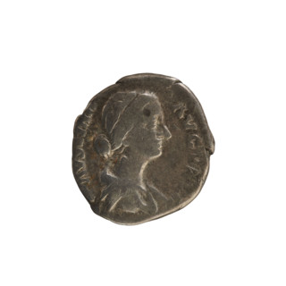 Denarius, Marcus Aurelius (121–180; Roman emperor 161–180) and Faustina the Younger (c.130–176;