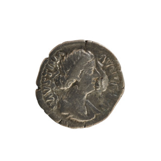 denarius, Marcus Aurelius (121-180; Roman emperor 161-180), Faustina the Younger (ca. 130-176;
