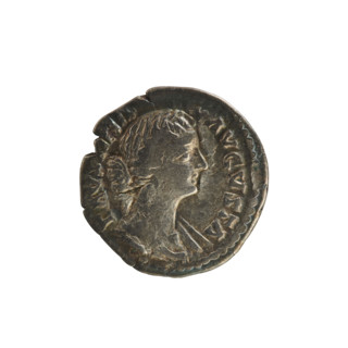 Denarius, Marcus Aurelius (121–180; Roman emperor 161–180) and Faustina the Younger (c.130–176;