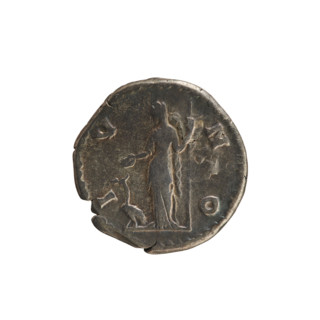 Denarius, Marcus Aurelius (121–180; Roman emperor 161–180) and Faustina the Younger (c.130–176;