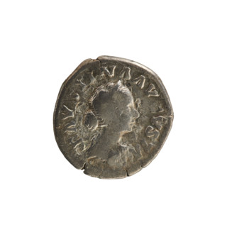 Denarius, Marcus Aurelius (121–180; Roman emperor 161–180) and Faustina the Younger (ca. 130–176;