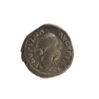 Denarius, Marcus Aurelius (121–180; Roman emperor 161–180) and Faustina the Younger (ca. 130–176;