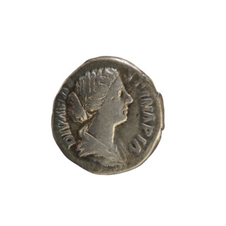 Denarius, Marcus Aurelius (121–180; Roman emperor 161–180) and Faustina the Younger (ca. 130–176;