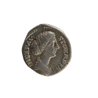 denarius, Marcus Aurelius (121–180; Roman emperor 161–180), Faustina the Younger (ca. 130–176;