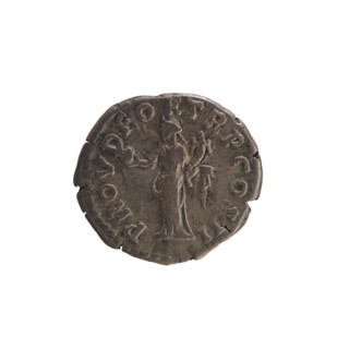 Denarius, Lucius Verus (130–169; Roman emperor 161–169). Obverse: Emperor's head right, pearl