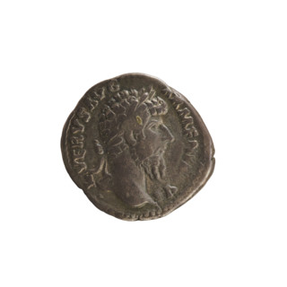 denarius; Lucius Verus (130–169; Roman emperor 161–169); obverse: emperor's head right with laurel