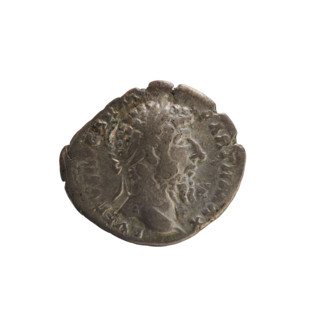Denarius of Lucius Verus (130–169; Roman emperor 161–169). Obverse: Emperor's laureate head right;