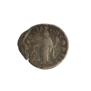 Denarius of Lucius Verus (130–169; Roman emperor 161–169), 166–167 CE. Obverse: Head of the emperor