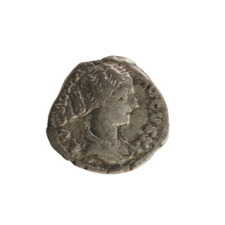 Denarius of Lucius Verus (130–169) and Lucilla (149–182), 164–169. Obverse: Bust of Lucilla right,