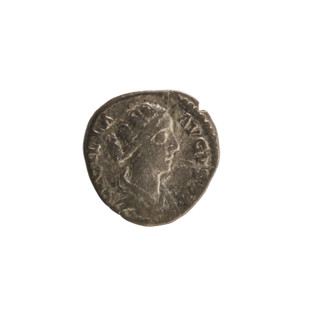 Denarius, Lucius Verus (130–169; Roman emperor 161–169) and Lucilla (149–182; Roman empress