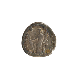 Denarius, Lucius Verus (130–169; Roman emperor 161–169) and Lucilla (149–182; Roman empress