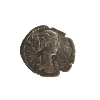 Denarius of Lucius Verus (130–169) and Lucilla (149–182), 164–169 CE. Obverse: Bust of Lucilla