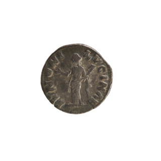 Denarius, Lucius Verus (130–169; Roman emperor 161–169) and Lucilla (149–182; Roman empress