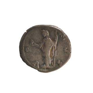 Denarius, Lucius Verus (130–169; Roman emperor 161–169), Lucilla (149–182; Roman empress 164–169).