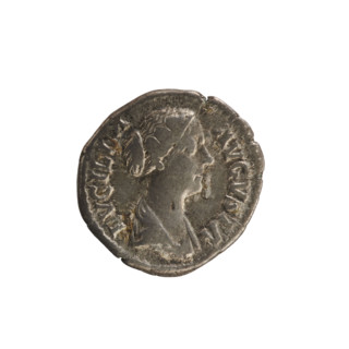 Denarius, Lucius Verus (130–169; Roman emperor 161–169) and Lucilla (149–182; Roman empress
