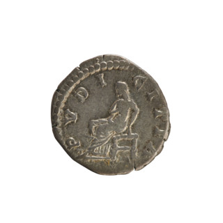 Denarius; Lucius Verus (130–169, Roman emperor 161–169) and Lucilla (149–182/183, Roman empress
