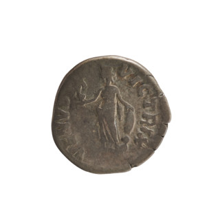 Denarius, Lucius Verus (130–169) and Lucilla (149–182), 164–169 CE. Obverse: Bust of Lucilla right,