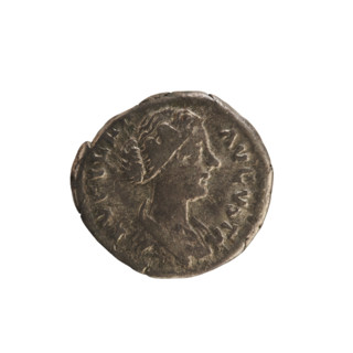 Denarius of Lucius Verus (130–169) and Lucilla (149–182), 164–169 CE. Obverse: Bust of Lucilla