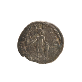 Denarius, Lucius Verus (130–169) and Lucilla (149–182), 164–169 CE. Obverse: Bust of Lucilla right,