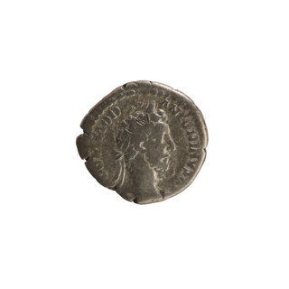Denarius of Commodus (161–192; Roman emperor 177–192). Obverse: Emperor's head right, wearing a