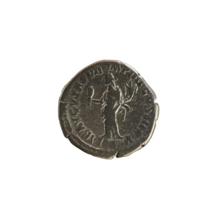 Denarius, Commodus (161–192; Roman emperor 177–192). Obverse: Emperor's head right, laurel wreath;