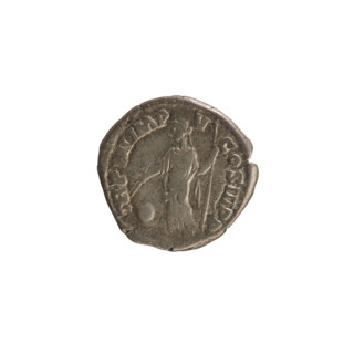 Denarius, Commodus (161–192; Roman emperor 177–192). Obverse: Emperor's bust right, laurel wreath;