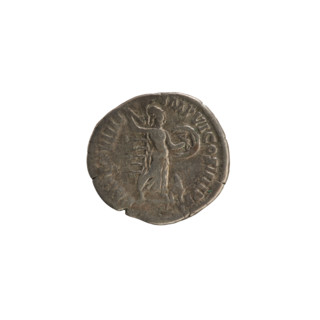 Denarius of Commodus (reign 177–192). Obverse: laureate, draped bust of the emperor right; legend M